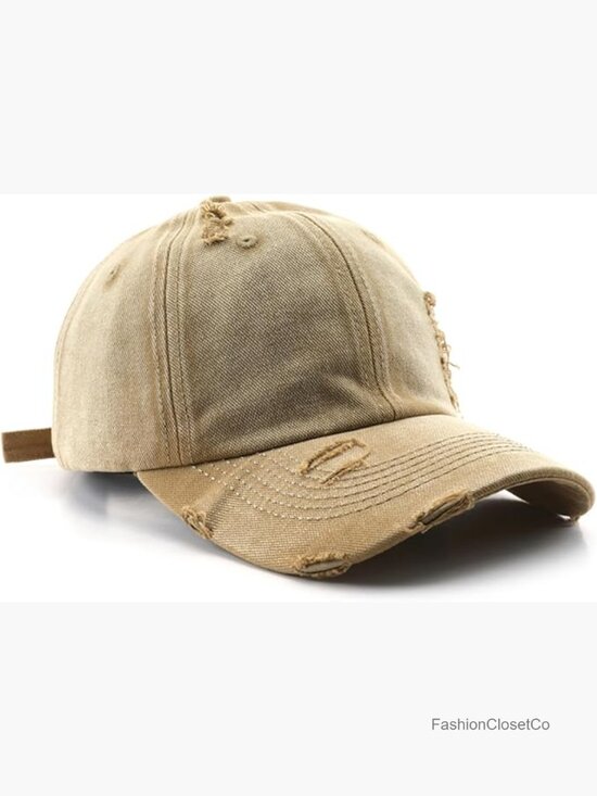 Vintage Washed Distressed Baseball Cap Unconstructed Dad Hat Trendy Trucker main image 6